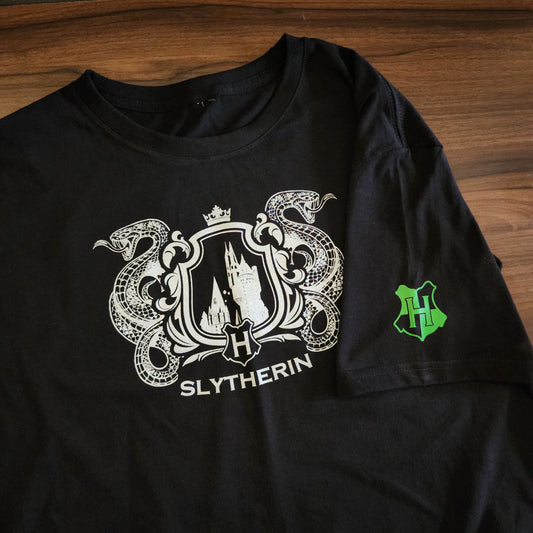 Playera Slytherin. Cuello Redondo. Unisex