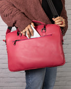 Maletín - Porta Laptop - Piel Rosa.