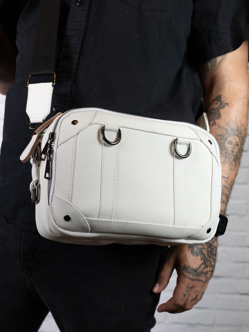 Mini Maletín- Piel - CrossBody - Blanca