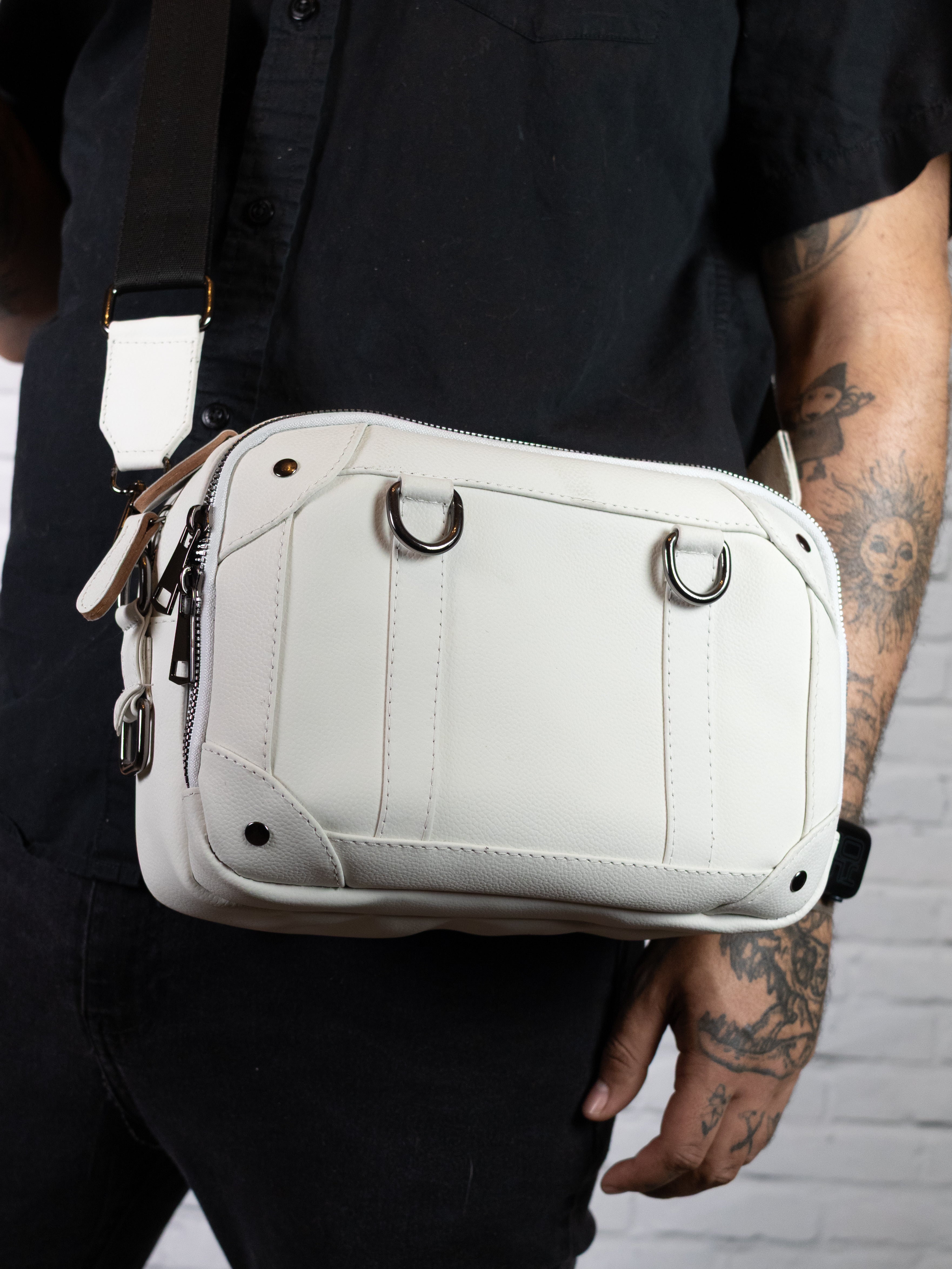 Mini Maletín- Piel - CrossBody - Blanca