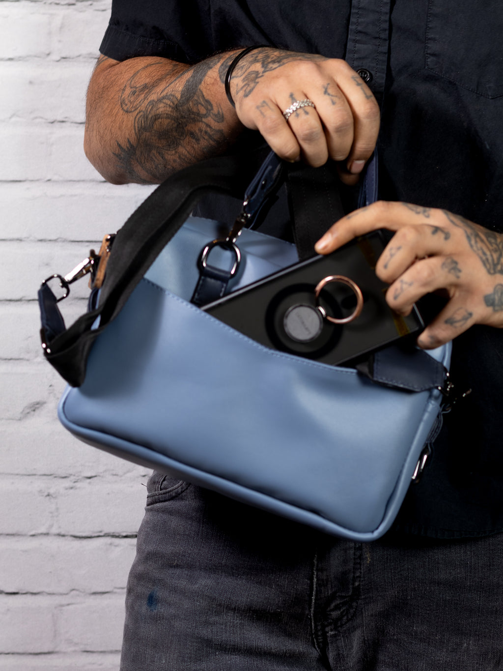 Mini Maletín Símbolo Personalizado. Azul