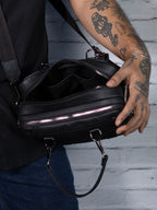 Mini Maletín Gris - Cossbody (Piel autentica)