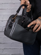 Mini Maletín Gris - Cossbody (Piel autentica)