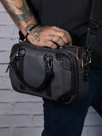 Mini Maletín Gris - Cossbody (Piel autentica)