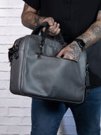 Maletín - Porta Laptop - Piel Gris