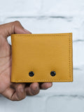 Cartera Vudou - Amarilla - Piel Autentica.