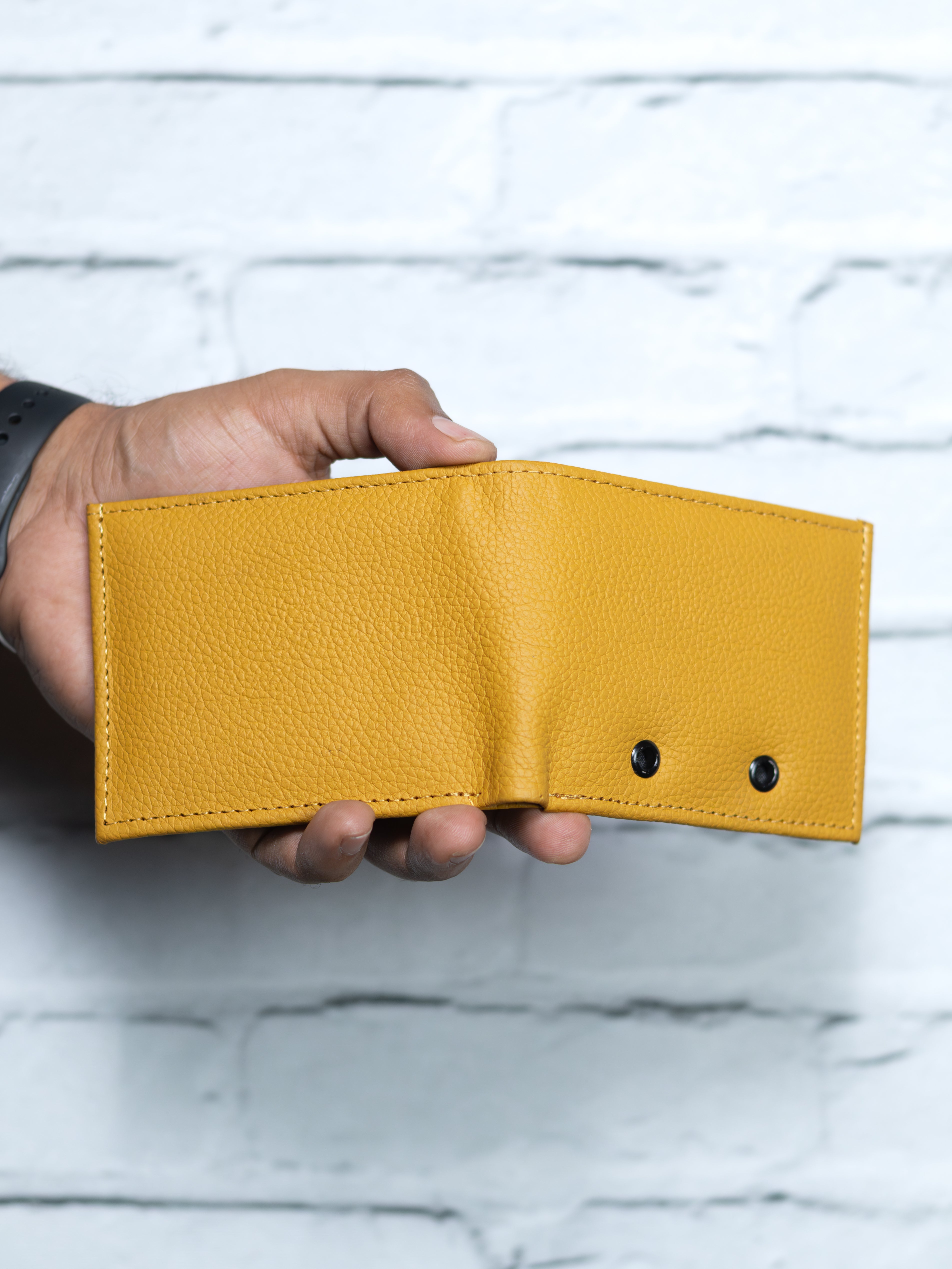 Cartera Vudou - Amarilla - Piel Autentica.