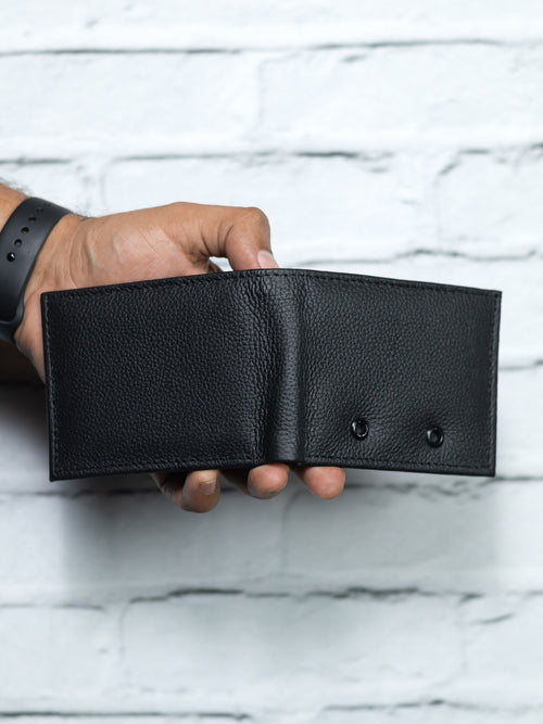 Cartera Vudou - Negro - Piel Autentica.