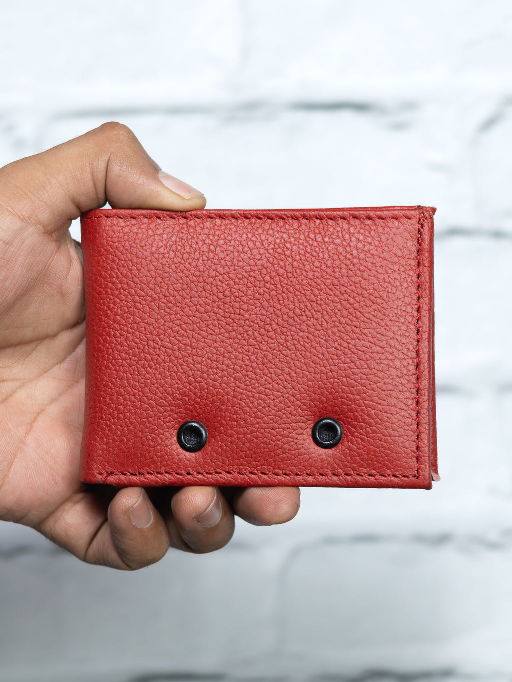 Cartera Vudou - Roja - Piel Autentica.