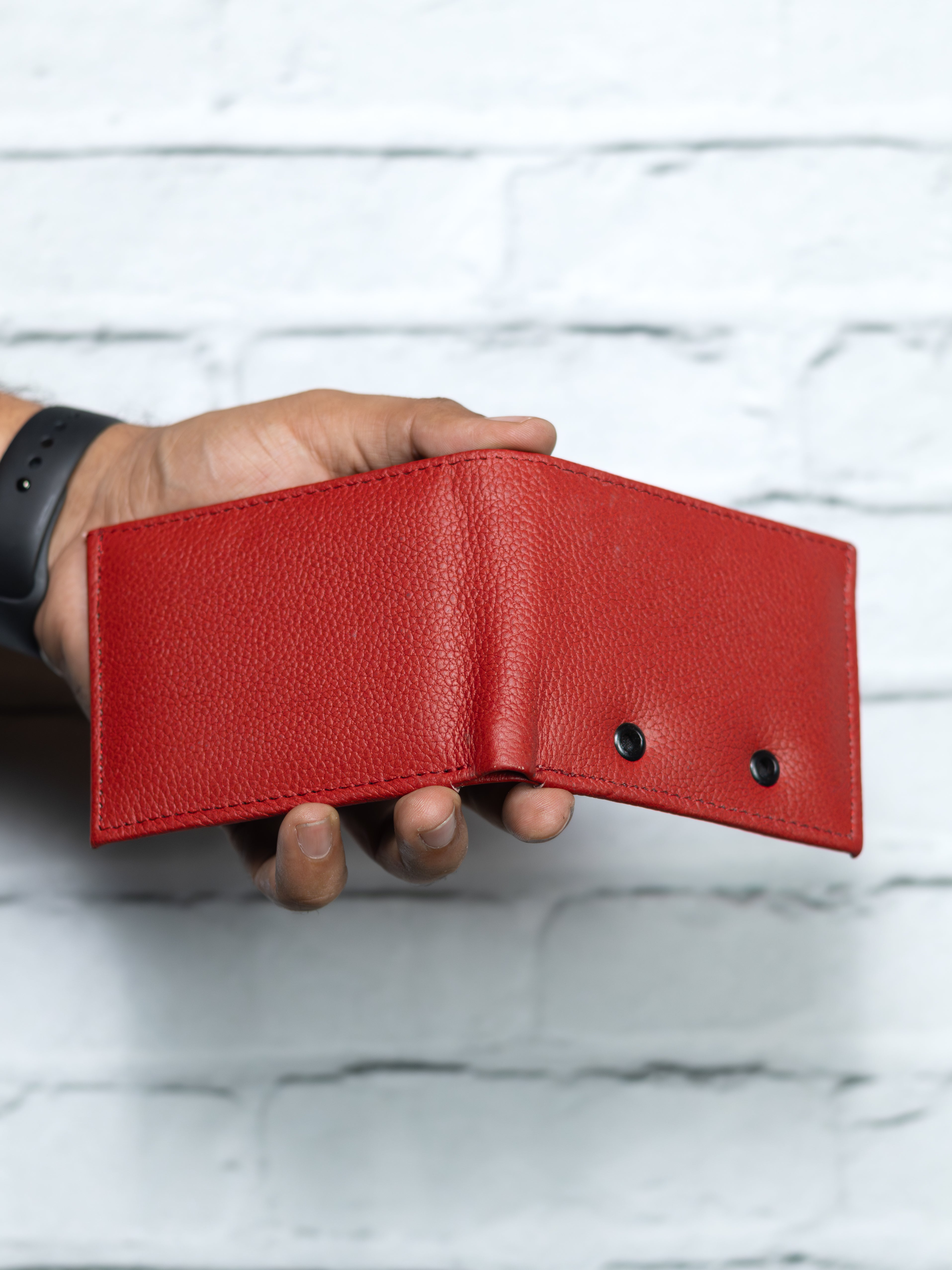Cartera Vudou - Roja - Piel Autentica.
