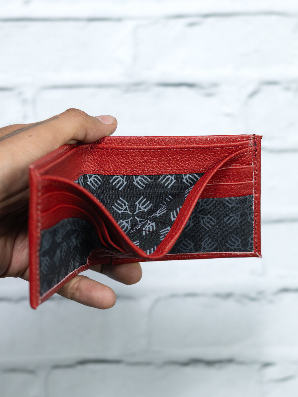 Cartera Vudou - Roja - Piel Autentica.