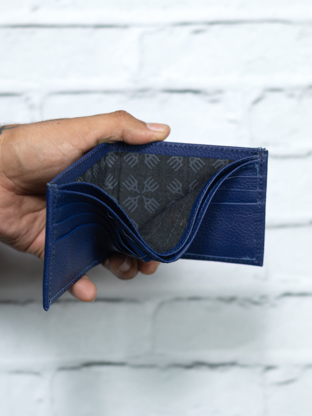 Cartera LISA - Azul - Piel Autentica.