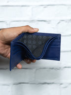 Cartera LISA - Azul - Piel Autentica.