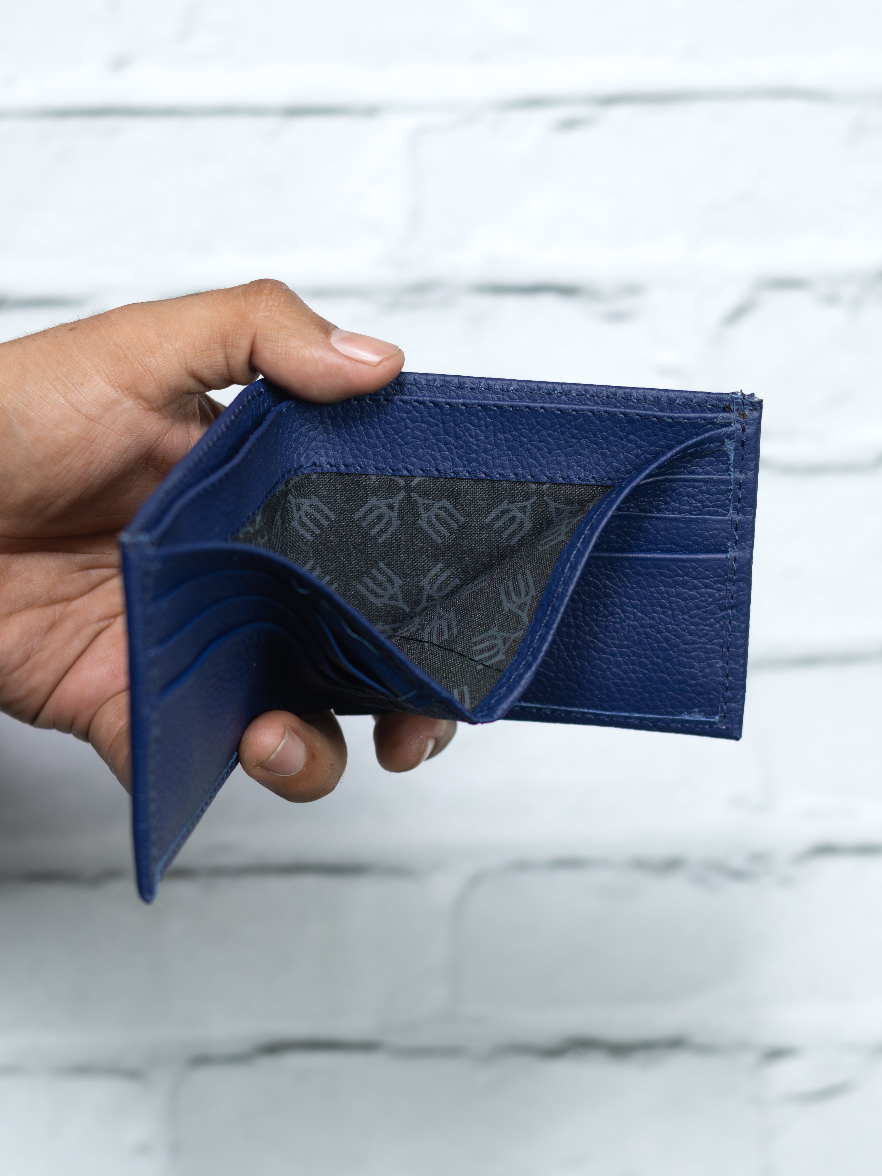 Cartera LISA - Azul - Piel Autentica.